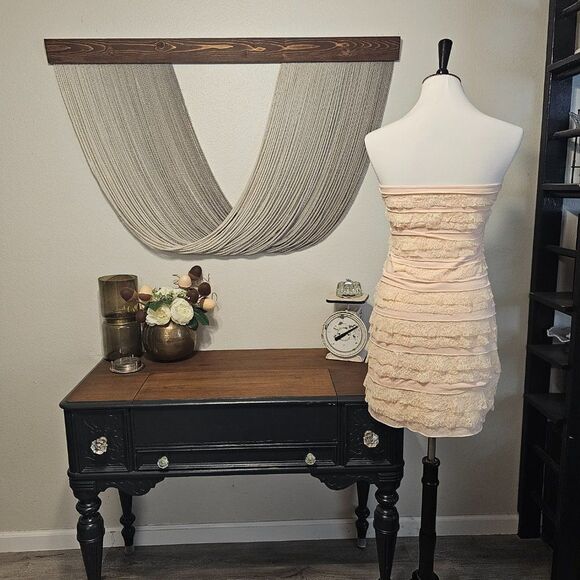 Express Strapless Ruffle Tiered Dress Sz S - Picture 3 of 6